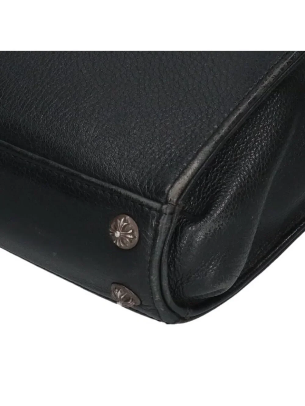 Chrome Hearts CH Plus Decorated 2-Way Leather Shoulder Bag
